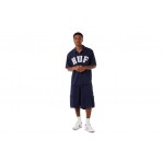 Huf Arch Mesh Button Up Ανδρικό Κοντομάνικο Πουκάμισο Μπλε Σκούρο