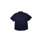 Huf Arch Mesh Button Up Ανδρικό Κοντομάνικο Πουκάμισο Μπλε Σκούρο