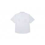 Huf Arch Mesh Button Up Ανδρικό Κοντομάνικο Πουκάμισο Λευκό, Γαλάζιο