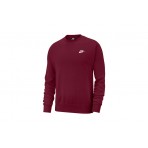 Nike Sportswear Club Fleece Ανδρικό Μακρυμάνικο Φούτερ Μπορντό