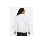 Nike Sportswear Club Ανδρικό Φούτερ με Λαιμόκοψη Λευκό