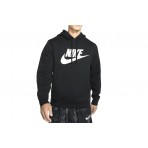 Nike Club Ανδρικό Φούτερ Με Κουκούλα Μαύρο
