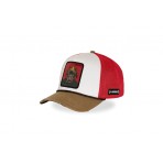 Capslab Trucker Καπέλο Snapback Κόκκινο, Λευκό, Καφέ