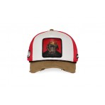 Capslab Trucker Καπέλο Snapback Κόκκινο, Λευκό, Καφέ