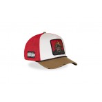 Capslab Trucker Καπέλο Snapback Κόκκινο, Λευκό, Καφέ