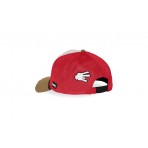 Capslab Trucker Καπέλο Snapback Κόκκινο, Λευκό, Καφέ