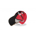 Capslab Trucker Καπέλο Snapback Κόκκινο, Λευκό, Καφέ