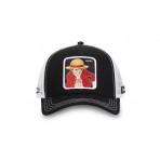 Capslab One Piece Luffy Trucker Καπέλο Snapback Μαύρο, Λευκό, Κόκκινο
