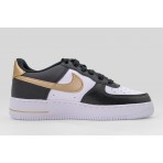 Nike Air Force 1 Sneakers Μαύρα, Χρυσά, Λευκά