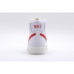 Nike Blazer Mid 77 Unisex Sneakers Λευκά, Κόκκινα, Γκρι