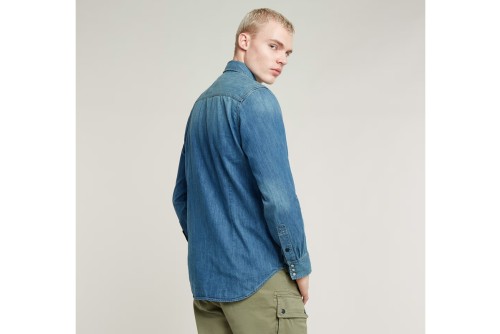 G-Star Slim Denim Shirt Πουκάμισο Μακρυμάνικο Ανδρικό (D23616-D252-D691 FADED CRICKET)