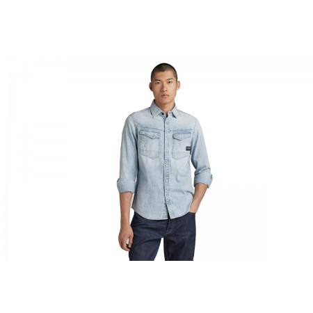 G-Star Slim Denim Ανδρικό Μακρυμάνικο Τζιν Πουκάμισο