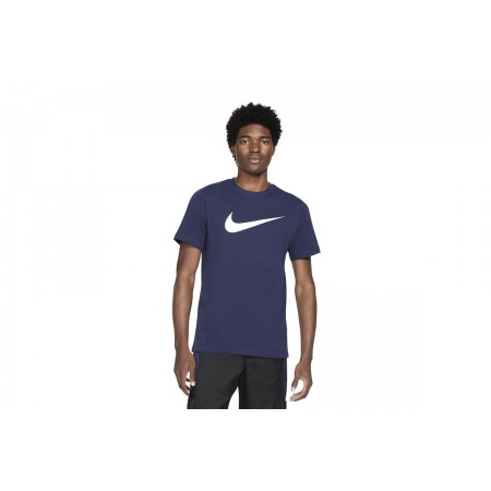 Nike Ανδρικό Κοντομάνικο T-Shirt Μπλε Σκούρο (DC5094 410)