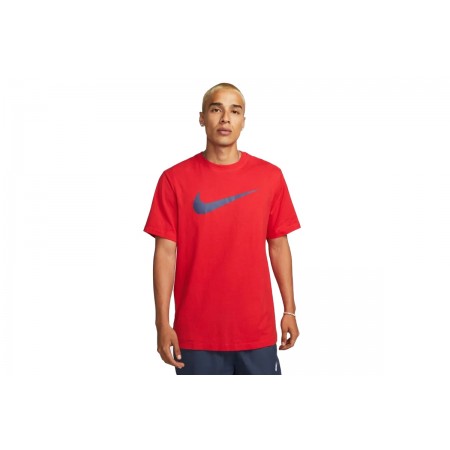 Nike Ανδρικό Κοντομάνικο T-Shirt Κόκκινο (DC5094 658)