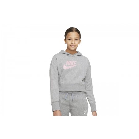 Nike Sportswear Club Παιδικό Φούτερ με Κουκούλα Γκρι