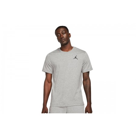 Jordan Jumpman Ανδρικό Κοντομάνικο T-Shirt Γκρι (DC7485 091)