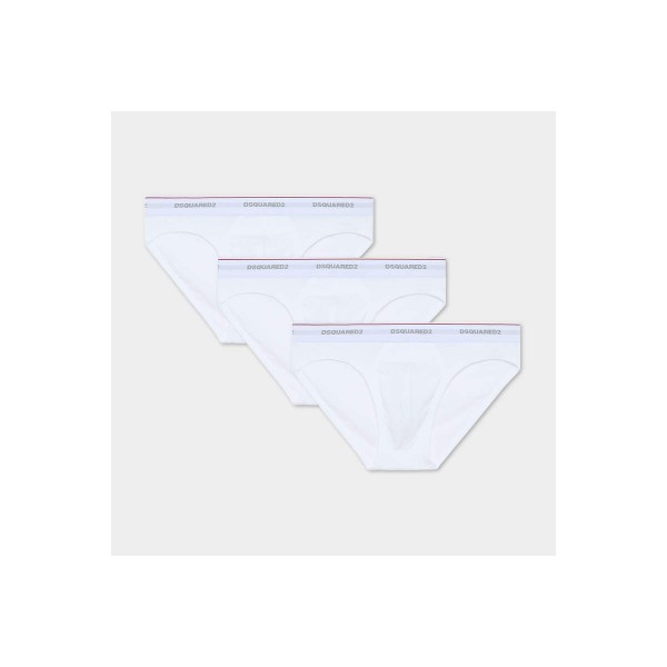 Dsquared2 Basic Cotton Strech Εσώρουχο Σλιπ 3-Τεμάχια (DCX300060 98415)