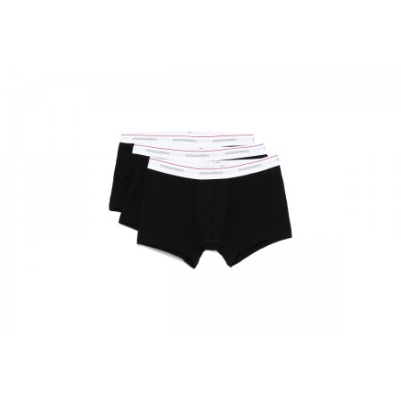 Dsquared2 Basic Ανδρικά Εσώρουχα Boxer Μαύρα Medium 3 Τεμάχια