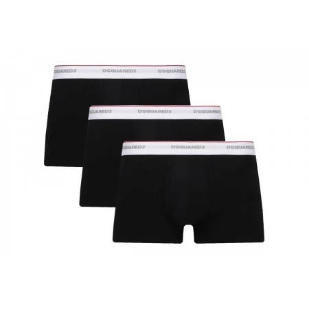 Dsquared2 Basic Ανδρικά Εσώρουχα Boxer Μαύρα Large 3 Τεμάχια