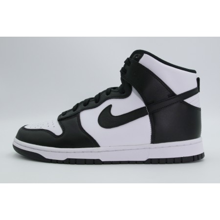 Nike Dunk High Top Retro Ανδρικά Sneakers Μαύρα, Λευκά