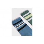 Dickies Unisex Ψηλές Kάλτσες Μπλε, Πράσινες 2 Τεμάχια