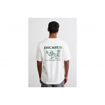 Dickies Burns Ανδρικό Κοντομάνικο T-Shirt Εκρού