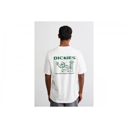 Dickies Burns Ανδρικό Κοντομάνικο T-Shirt Εκρού