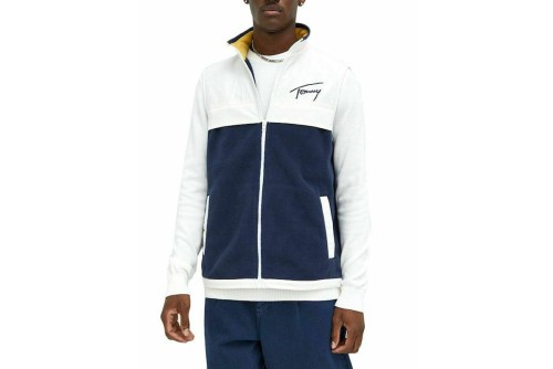 Tommy Jeans Mix Media Retro Αμάνικη Ζακέτα Fleece Ανδρική (DM0DM14093 C87)
