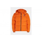 Tommy Jeans Alaska Ανδρικό Puffer Μπουφάν Πορτοκαλί