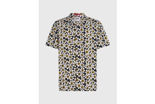 Tommy Jeans Tjm Aop Nyc Grown Daisy Πουκάμισο Κοντομάνικο Ανδρικό (DM0DM16492 BDS)