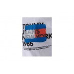 Tommy Jeans Graffiti Flag Ανδρικό Κοντομάνικο T-Shirt Λευκό