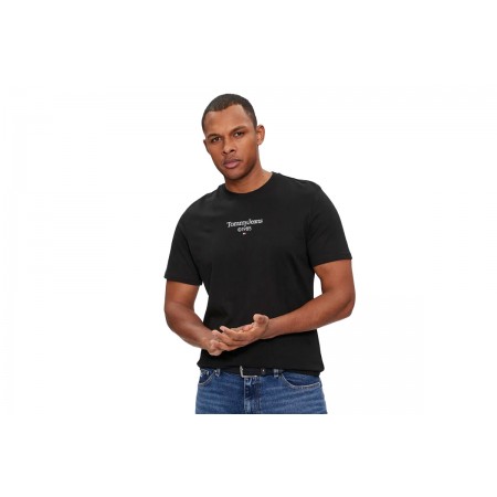 Tommy Jeans Slim 85 Entry Ανδρικό Κοντομάνικο T-Shirt Μαύρο