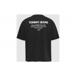Tommy Jeans Washed Essential Ανδρικό Κοντομάνικο T-Shirt Μαύρο