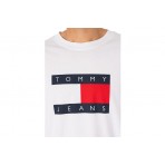 Tommy Jeans Ανδρικό Κοντομάνικο T-Shirt Λευκό