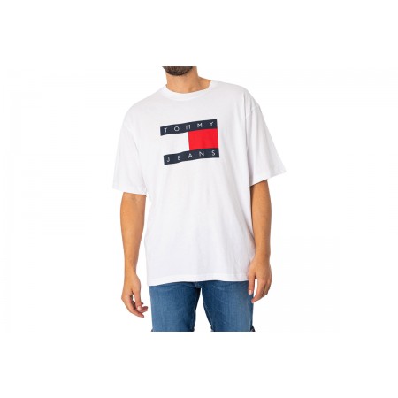 Tommy Jeans Ανδρικό Κοντομάνικο T-Shirt Λευκό