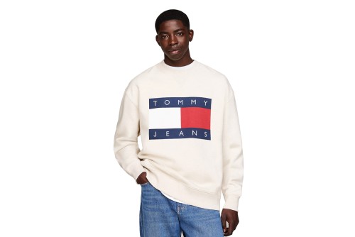 Tommy Jeans Rlx Melange Flag Crew Ext Μπλούζα Με Λαιμόκοψη Ανδρική (DM0DM19756 YBH)