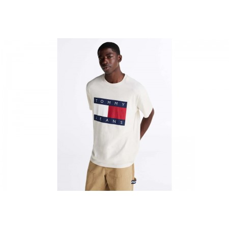 Tommy Jeans Rlx Melange Big Flag T-Shirt Ανδρικό 