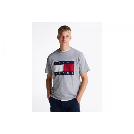 Tommy Jeans Rlx Melange Big Flag T-Shirt Ανδρικό 