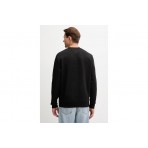 Tommy Jeans Flag Fleece Ανδρικό Κοντομάνικο T-Shirt Μαύρο