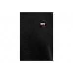 Tommy Jeans Flag Fleece Ανδρικό Κοντομάνικο T-Shirt Μαύρο
