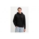 Tommy Jeans Flag Fleece Ανδρικό Φούτερ με Κουκούλα Μαύρο
