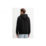 Tommy Jeans Flag Fleece Ανδρικό Φούτερ με Κουκούλα Μαύρο