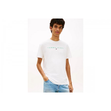 Tommy Jeans Linear Logo Embroidery Jersey Ανδρικό Κοντομάνικο T-Shirt