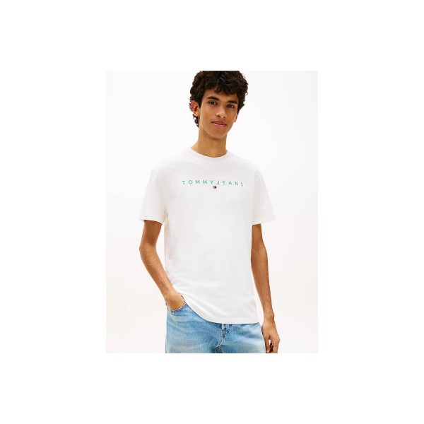 Tommy Jeans Linear Logo Embroidery Jersey T-Shirt Ανδρικό (DM0DM20744 L5Y)