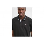 Tommy Jeans Ανδρικό Κοντομάνικο Polo T-Shirt Μαύρο
