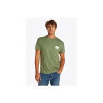Tommy Jeans Ανδρικό Κοντομάνικο T-Shirt Λαδί