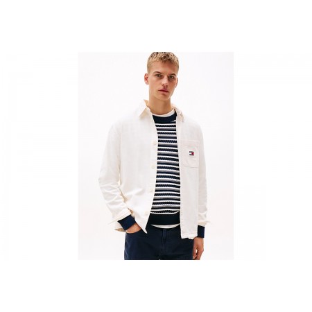 Tommy Jeans Cotton Slub Πουκάμισο Μακρυμάνικο Ανδρικό 