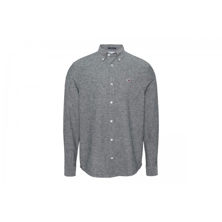 Tommy Jeans Tjm Reg Linen Blend Ls Ext Πουκάμισο Μακρυμάνικο Ανδρικό 
