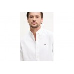 Tommy Jeans Regular Linen Blend Ανδρικό Μακρυμάνικο Πουκάμισο Λευκό