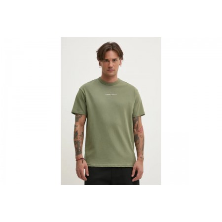 Tommy Jeans Rlx Linear Logo Tee Ext T-Shirt Ανδρικό 